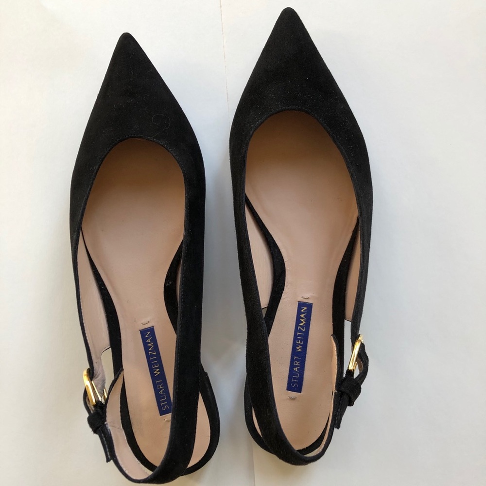 Stuart Weitzman suede sling backs